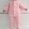 Różowy zestaw dzianinowy dla niemowląt – 4-częściowy