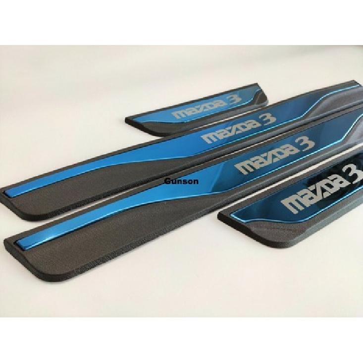 For Mazda 3 Accessories Car Door Sill Cover Scuff Plate Protectors Sticker