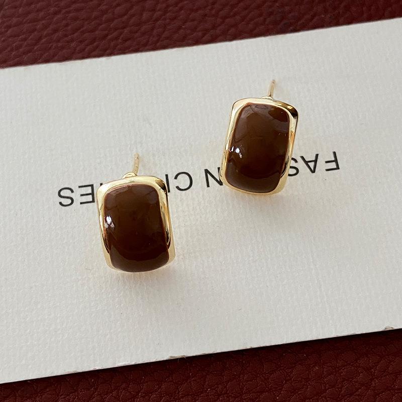 

Серьги-гвоздики в виде бабочки, геометрический дизайн Майяра, нишевые серьги, французские ретро-серьги с капельной глазурью для женщин