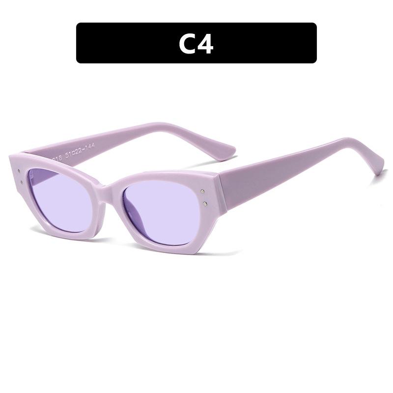 New Women Retro Cat Eye Sunglasses INS Trendy Personality Eyewear UV400 Anti Ultraviolet Fashion Shades for Outdoor Travel