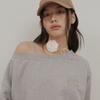 ROIROI Script Embroidered Ball Cap - Beige