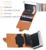 Mens Aluminium Alloy Rfid Blocking Card Holder Slim Business Card Case Minimalist Multi-card Wallet