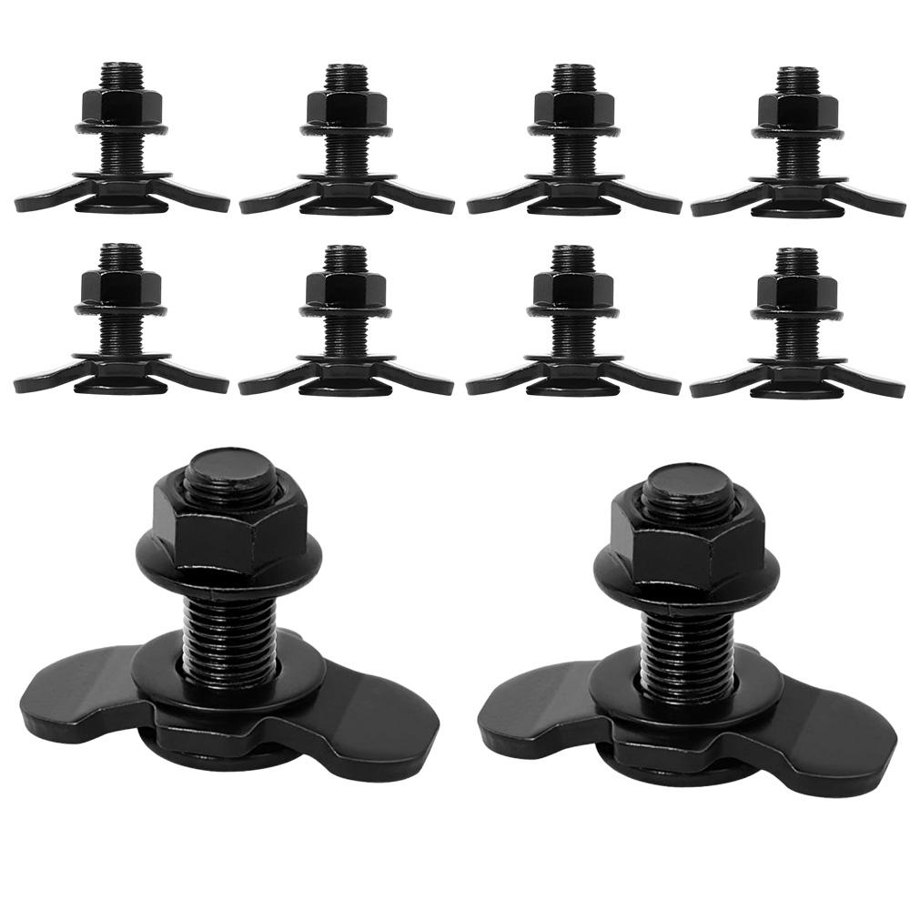 

10pcs L-Shaped Rail Double Lug Threaded For Tightening Used With L-Shaped Rails For Truck Beds Trailer Cargo Control чорний