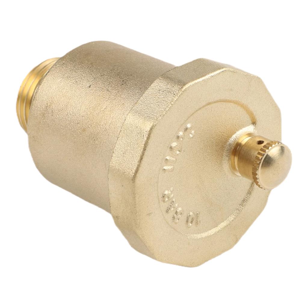 HVAC System Automatic Float Valve Brass Exhaust Valve with Air Bleeder Vent Valve No Water Leakage Maximum Pressure 150 PSI