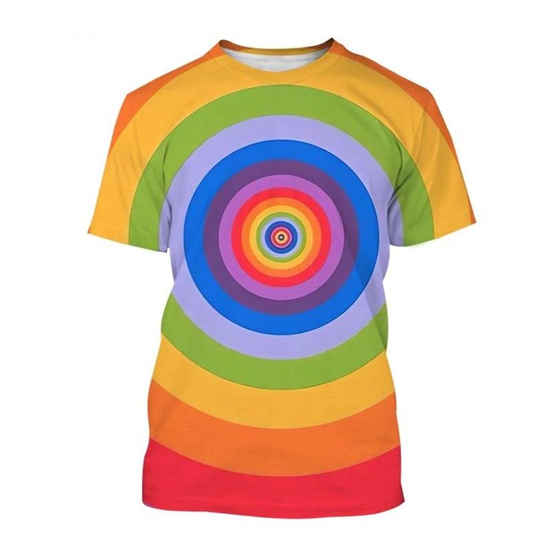 Summer Happy Pride Day Rainbow 3D Printed T-shirt Men Women Short Sleeve T-shirt Casual Harajuku Style Children's Clothing