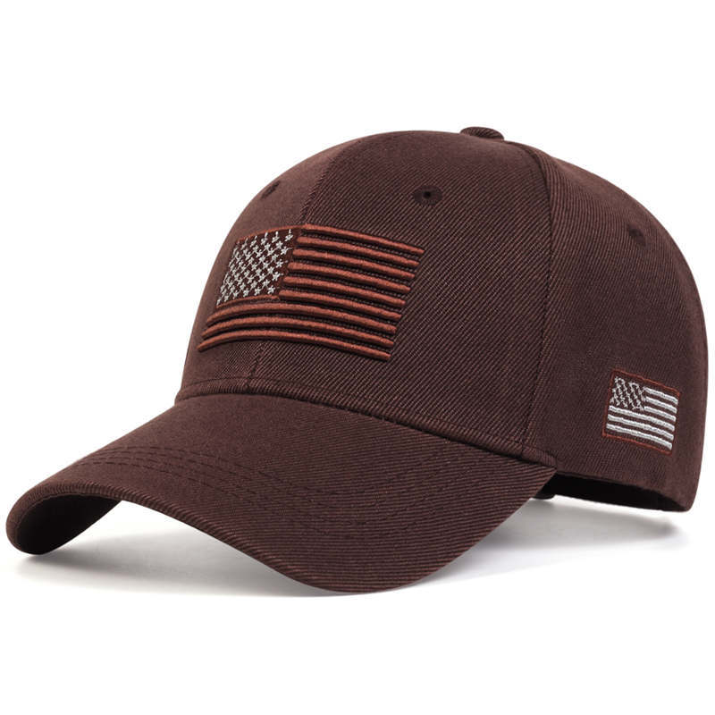 Unisex  Luxury High Quality American Flag Side Embroidery Baseball Cap Spring and Autumn Outdoor Adjustable Casual Sunscreen Hat