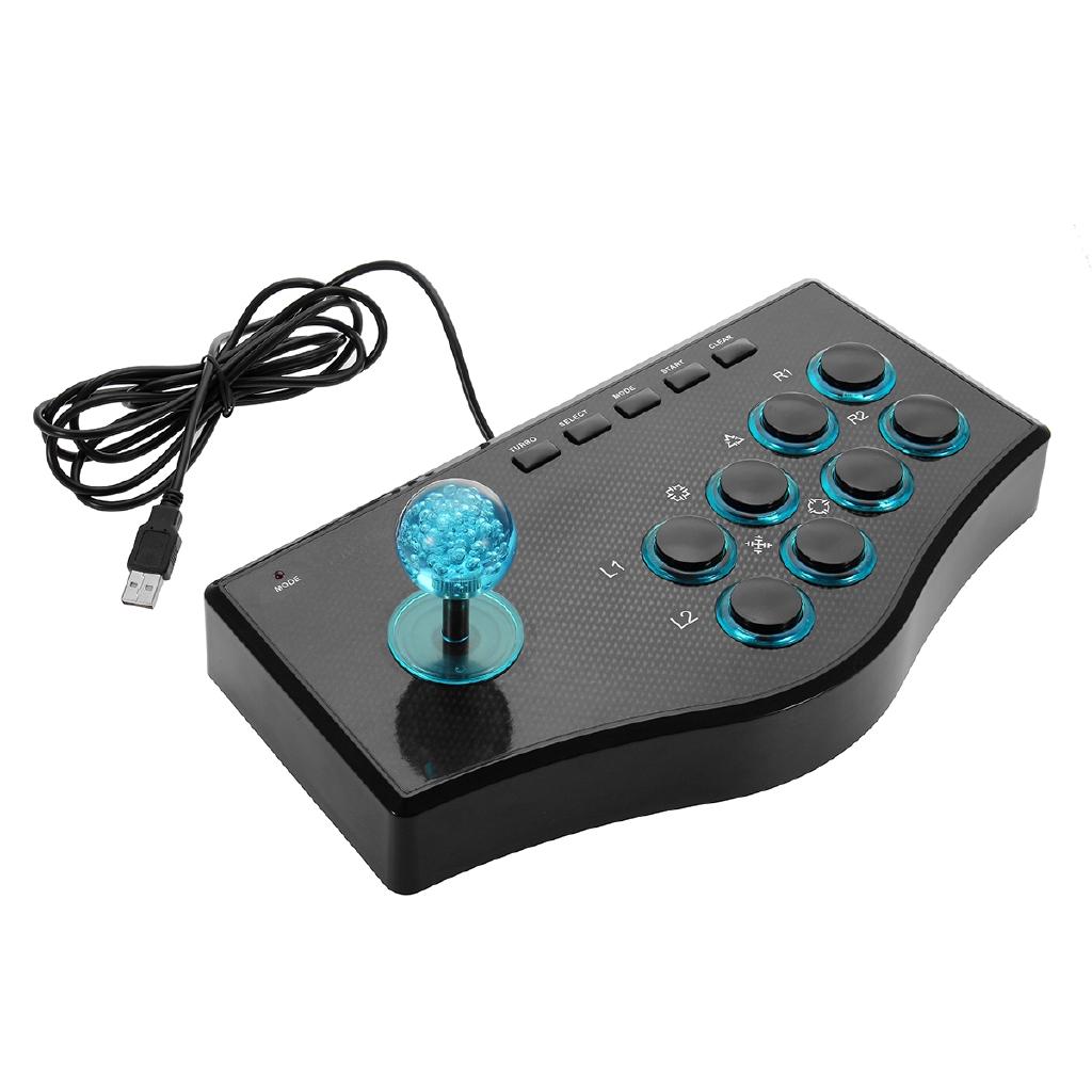 Arcade Joystick Gamepad Fighting Stick For Android Plug And Play Street Fighting For PS3/PC Arcade Gamepad Black USB Rocker Game Controller