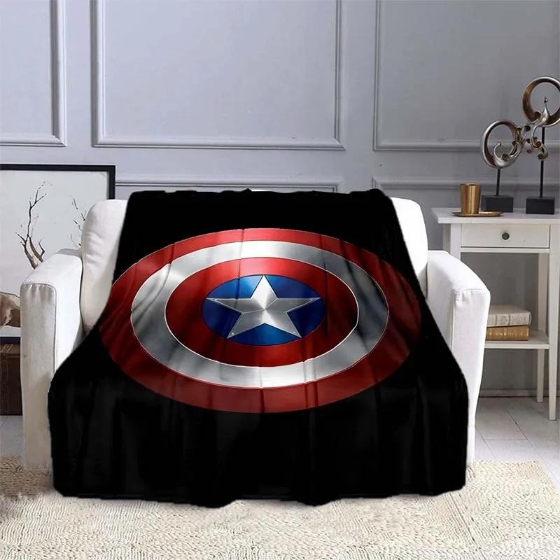 Captain America Printed Blanket Children Adult Blanket Soft and Warm Bedding for Bed Sofa Outdoor Travel Cover Blanket
