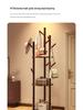 Solid Wood Rotating Floor Coat Rack - Vertical Clothes Hanger for Bedroom and Living Room