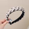 2023 Polka Dot Braid Headband with High Crown for a Slim Face Look