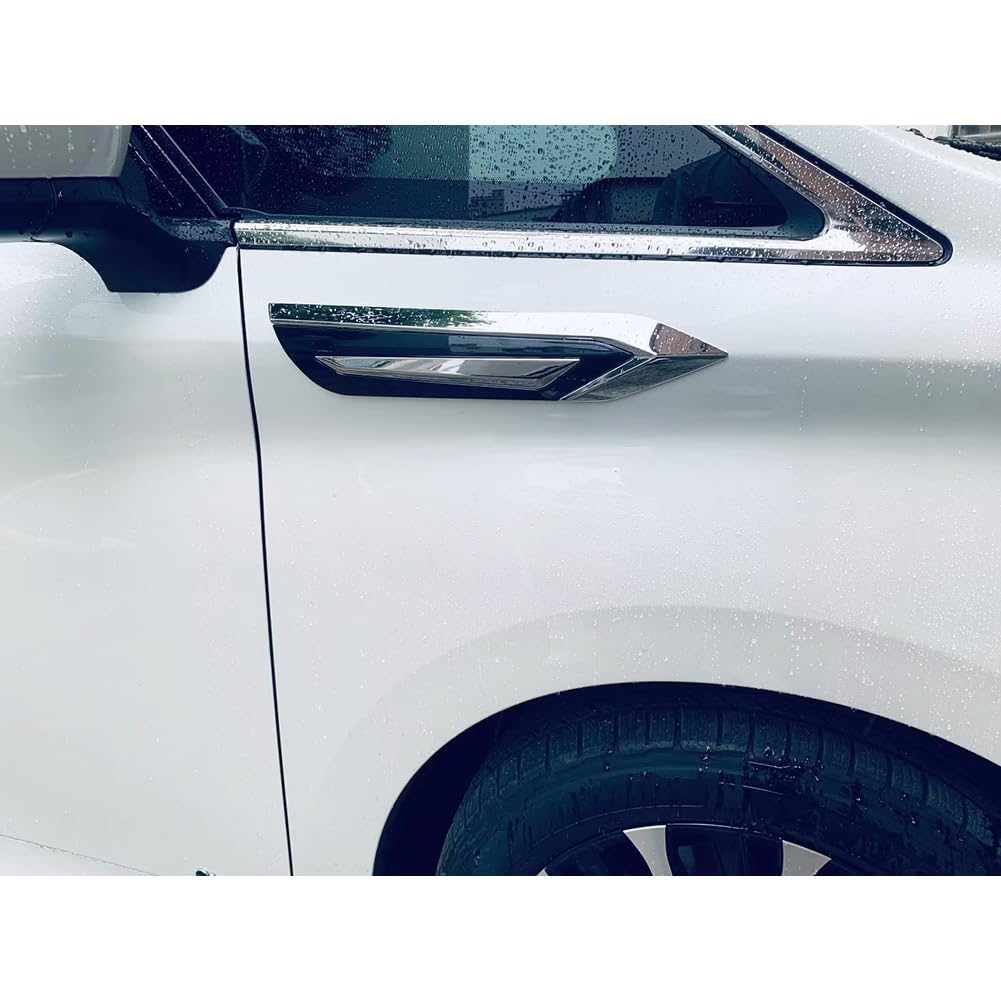 RUIQ Toyota New 40 Series Exterior Chrome Plated Fender Garnish Side Dummy Duct Air Duct Euro Duct Outside Side Door Bezel Frame Sameera Designed