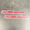 NO RISK NO FUN Motorcycle Helmet Stickers Waterproof for Motorcycle Fuel Tanks Side Panels DIY Car Windows Universal Vinyl Decal