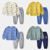 Children's Clothing Kids' Kitten Set Spring and Autumn Boys' Robot Sweatshirt and Sweatpants Two-Piece Set Baby Clothes