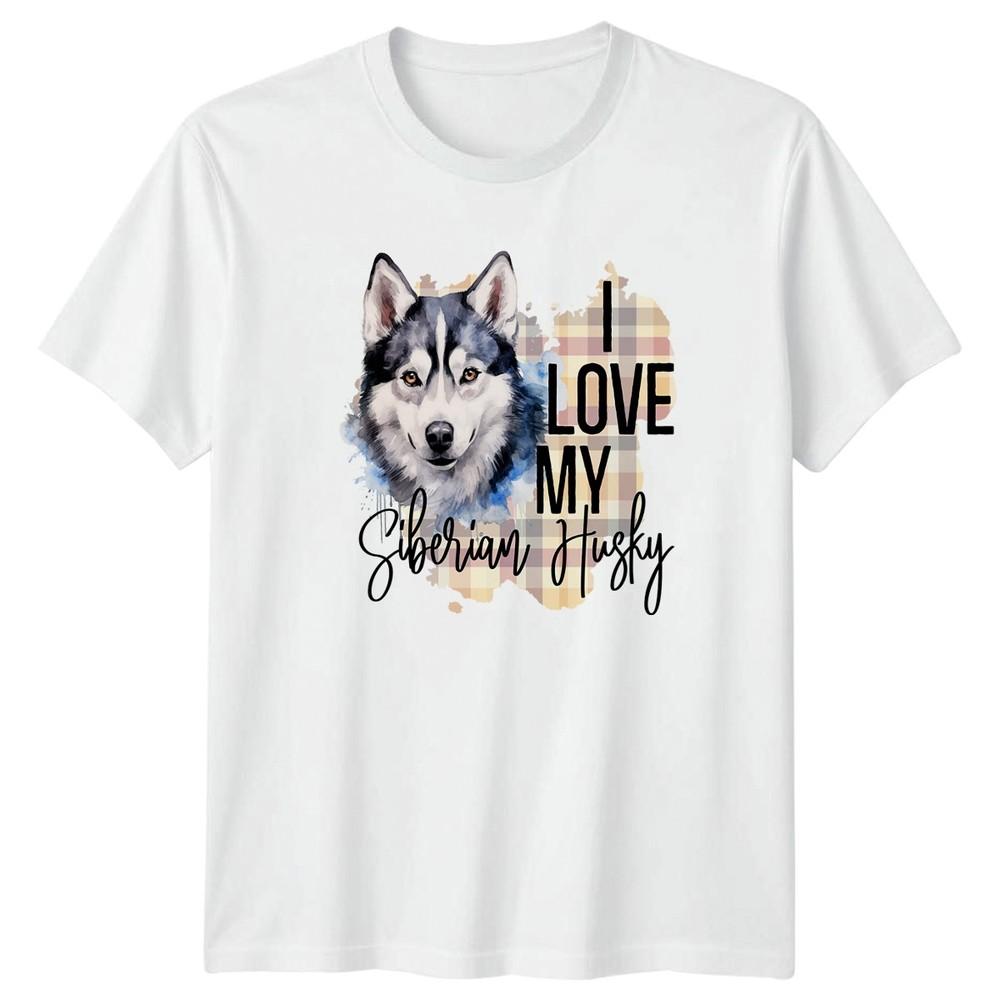 I Love My Siberian Husky TShirt Siberian Husky Dog S
