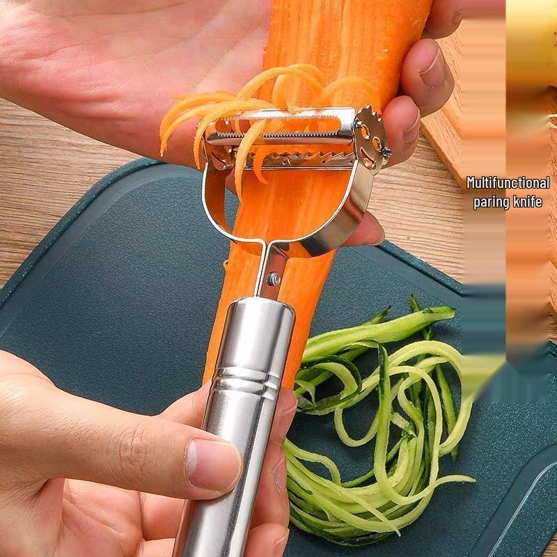 304 Stainless Steel Multifunctional Kitchen Peeler and Grater for Fruits, Vegetables, and Melons
