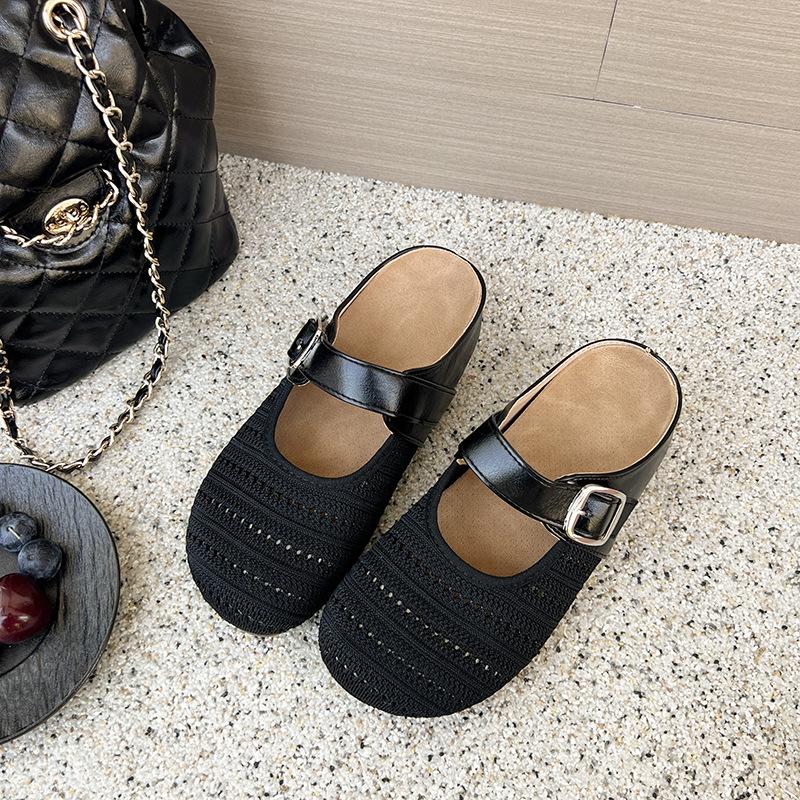 Thick-bottomed Half-slippers Women's 2025 Summer New Fashionable Versatile and Comfortable Outer Wear Light and One-footed Cool Slippers