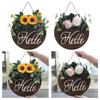 Flower Welcome Wreath Garland, Decorative Hanging Sign for Wedding