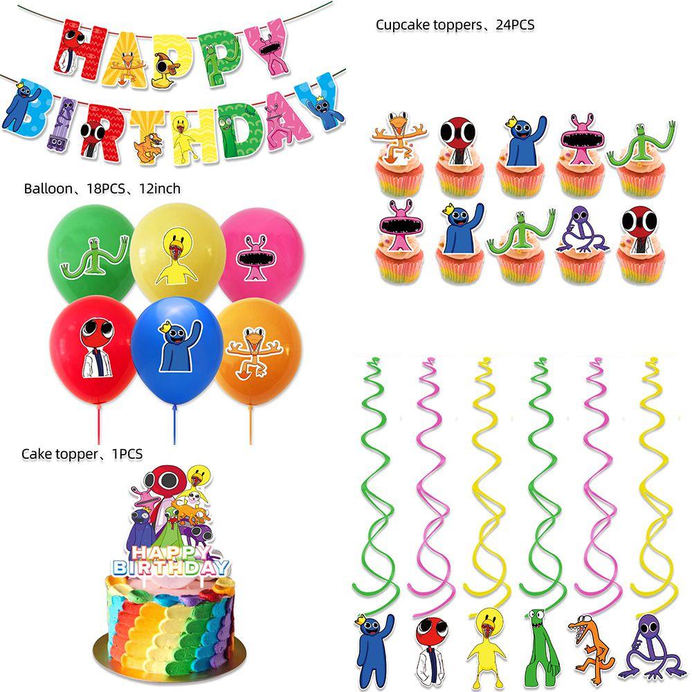 Vibrant Roblox Rainbow Friends Birthday Party Decorations Supplies Kit For Kids