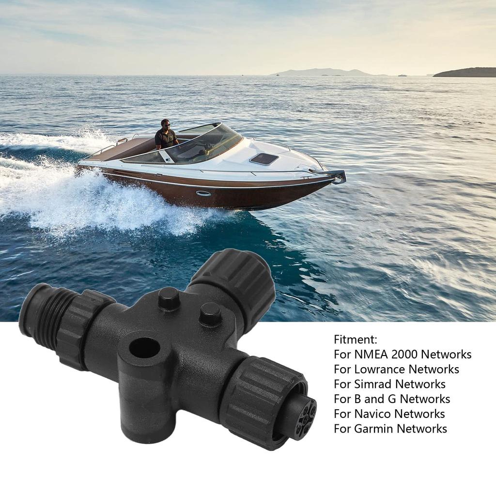 NMEA 2000 Tee Adapter, 3 Port 5 Pin M12 Thread