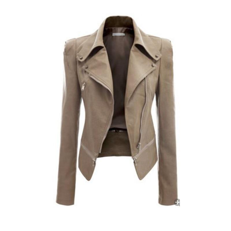 Módní Dámská semišová bunda na motorku Úzká hnědá, plně podšitá, měkký kožený ženský kabát