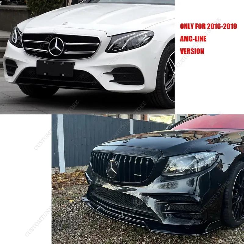 Spoiler Anteriore Lucido Lip Splitter Diffusore Per Mercedes W213 E LINEA AMG E300 E400 E450 E43 E53 Pre-facelift 2016-2019