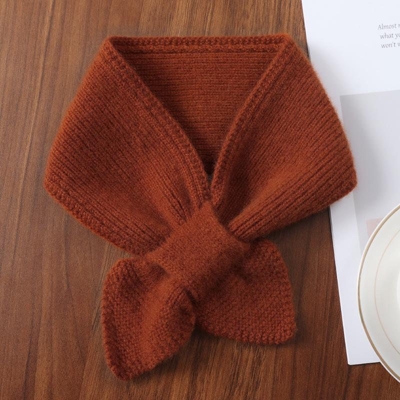 Autumn Winter Scarf Minimalist Solid Color Knitted Small Scarf Winter Neck Scarf Outdoor Skiing Gifts For Women Outdoor Cycling