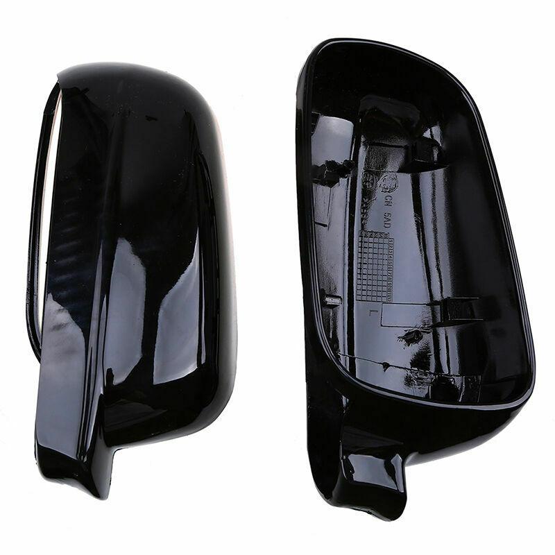 2Pcs Black Rearview Mirror Cap Wing Side Mirror Cover Housing For Vauxhall Opel Astra H 2004-2009 6428200 Out Part Car Produt 2Pcs