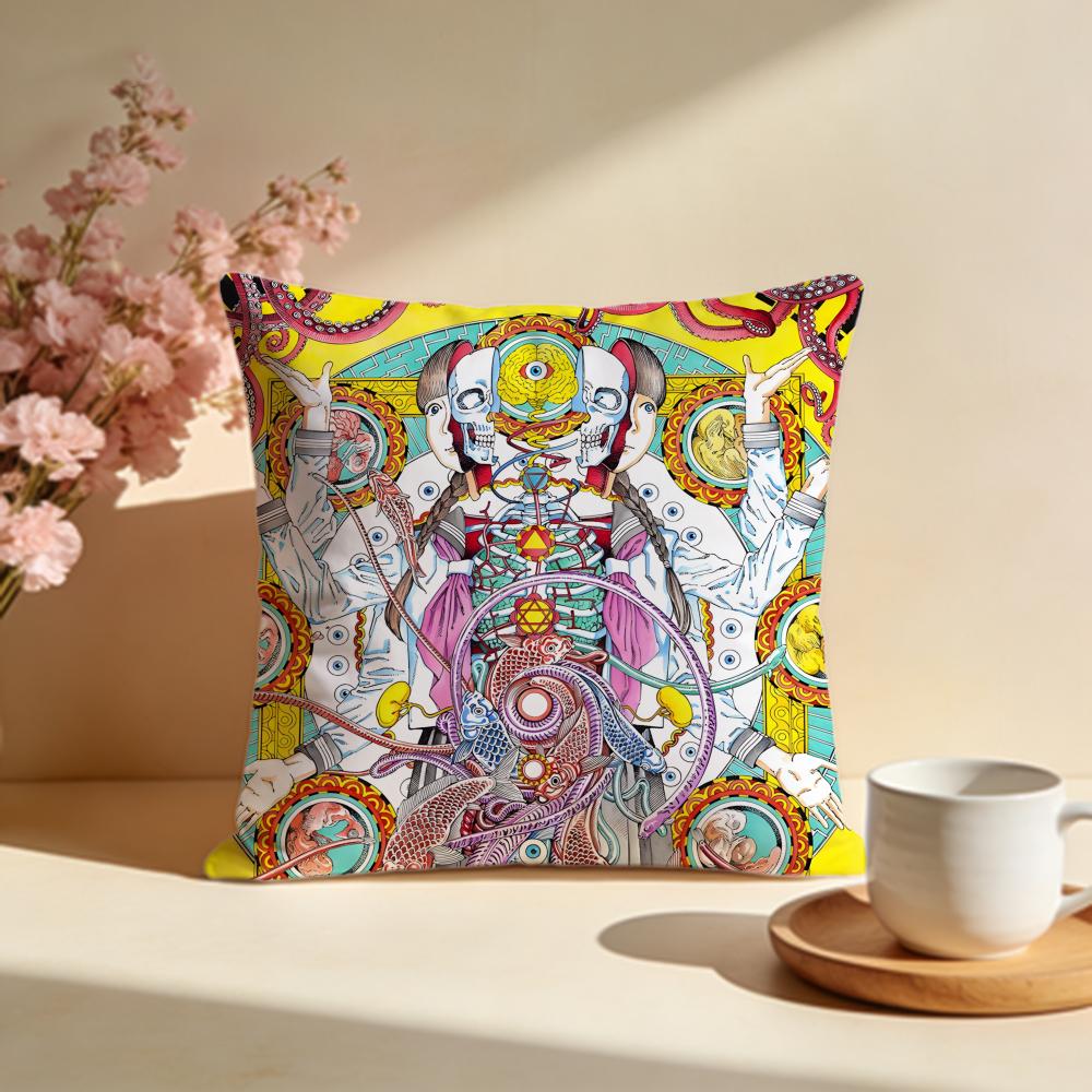 Popular SShintaro Kagoing Cushion Cover Stylish Washable Pillow Cover Ideal for Couch Bedroom Car Decoration