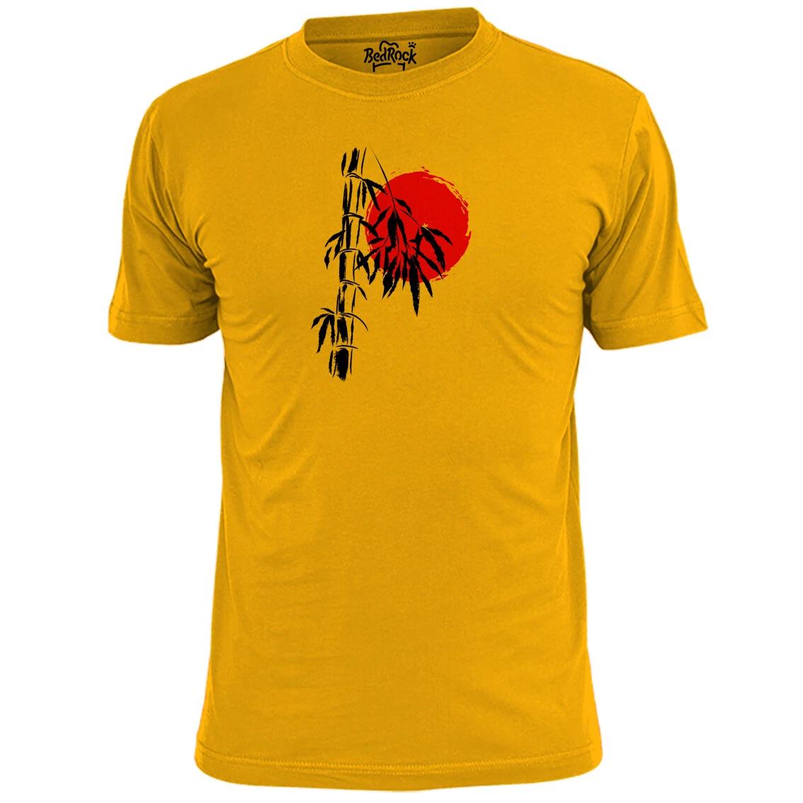 Mens Japanese Bamboo And Sunset T shirt Art S