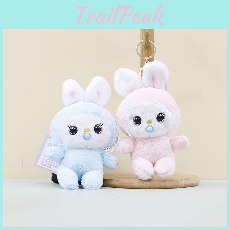 Cute Cartoon Bunny Plush Doll Soft Material Charming Keychain Gift Accessory