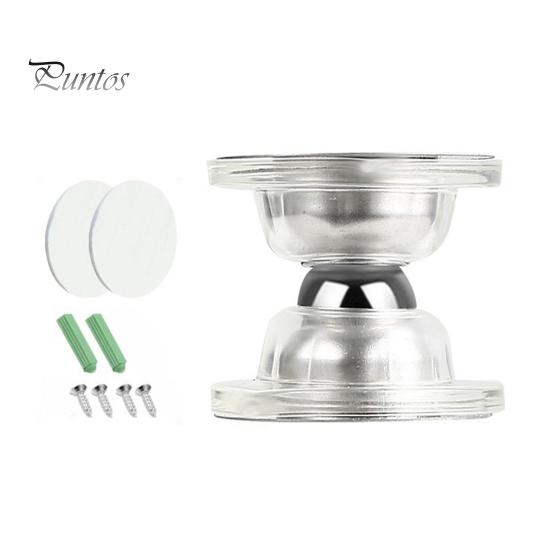 1 set Opritor magnetic de ușă Adeziv siliconic rezistent din oțel inoxidabil Fără găurire Anti-coliziune Montare pe perete Prinderea ușii Opritor de ușă în interiorul exterior RV