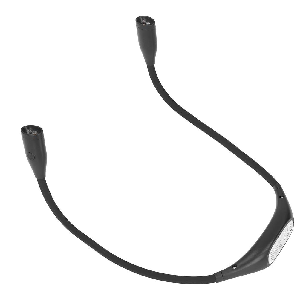 Nackenlicht USB-wiederaufladbar 3 Helligkeitsstufen 360 Grad Flexibel LED-Nacken-Leselampe zum Laufen Reparatur Schwarz