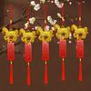2026 Year of The Horse Pendant Chinese New Year Feng Shui Zodiac Horse Charm with Tassel for Spring Festival Car Rearview Mirror Home Decor