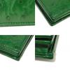 Used Double G Exotic Compact Wallet 9539 456126 7941 Petit Marmont GG Marmont Ostrich Green Unisex from Japan AUTHENTIC