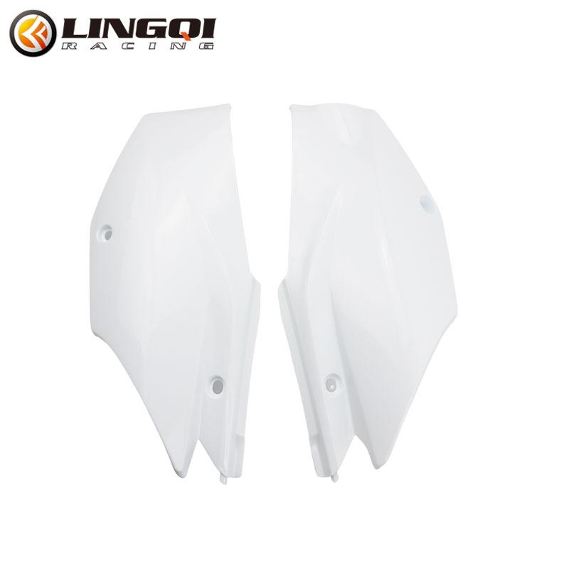 LINGQI RACING Motorcycle CRF 110 125 Side Fender Mudguard Plastic Parts For CRF110 CRF125 Off Road Dirt Bike Accessories