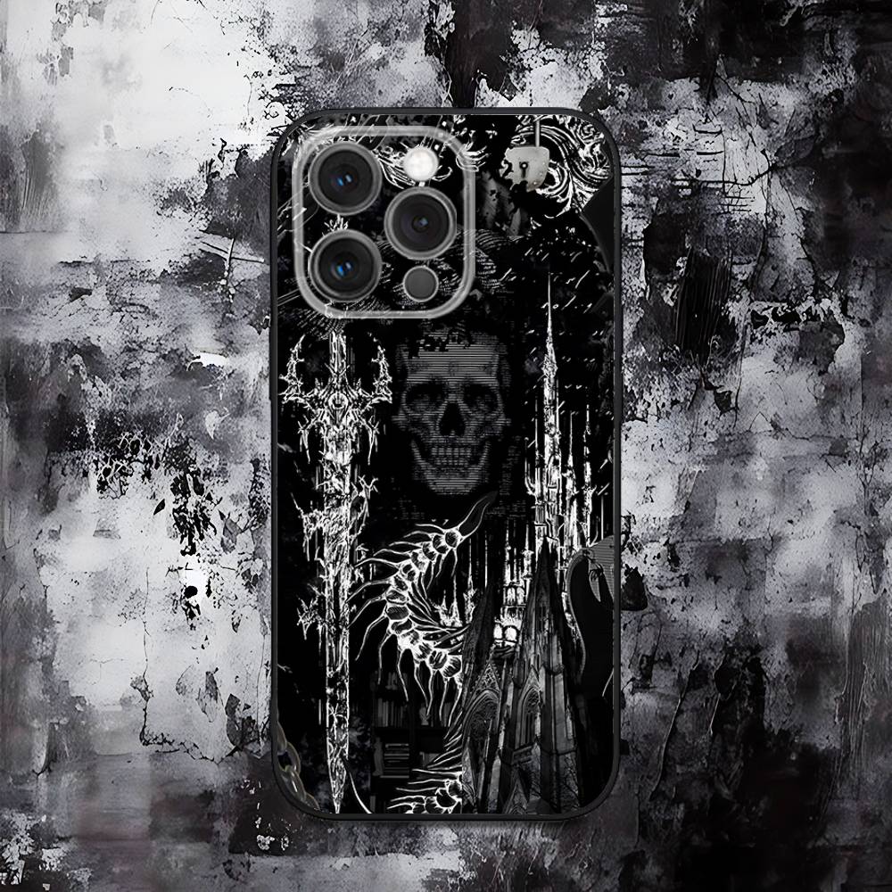 

Gothic Coquette Cyber Sigilism Phone Case For iPhone 16,15,14,13,12,11,Pro,Max,Plus,X,XS,SE,E,Mini,Soft Silicone Black Case iPhone13PROMAX