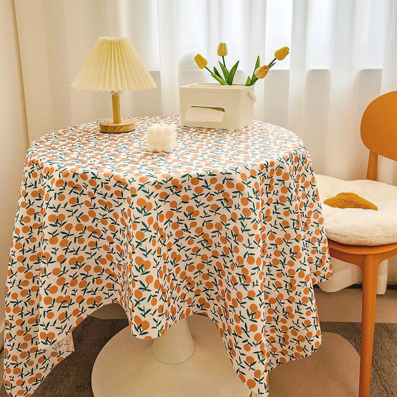 Plaid Tablecloth Girl Heart Round Table Tablecloth Dustproof Dining Table Cloth Coffee Table Mat Spread Cloth