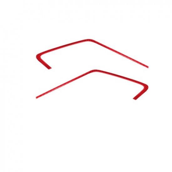 2Pcs Red Carbon Fiber Door Speaker Cover Trim For Porsche 718 Boxster Cayman