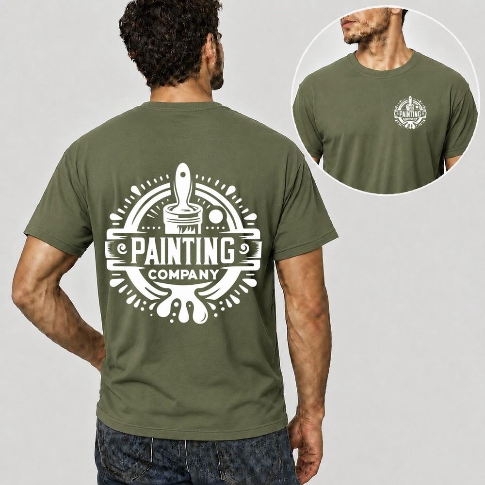 Unisexs Personalised Work T Shirt Custom Company Logo Painter Plumber Mechanic Gift