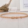 1Pc 105Cm 7 Candy Colors Womens Pu Leather Belt Skinny Thin Dress Belt Waist Belt Waistband Skirt Jeans Waist Accessories