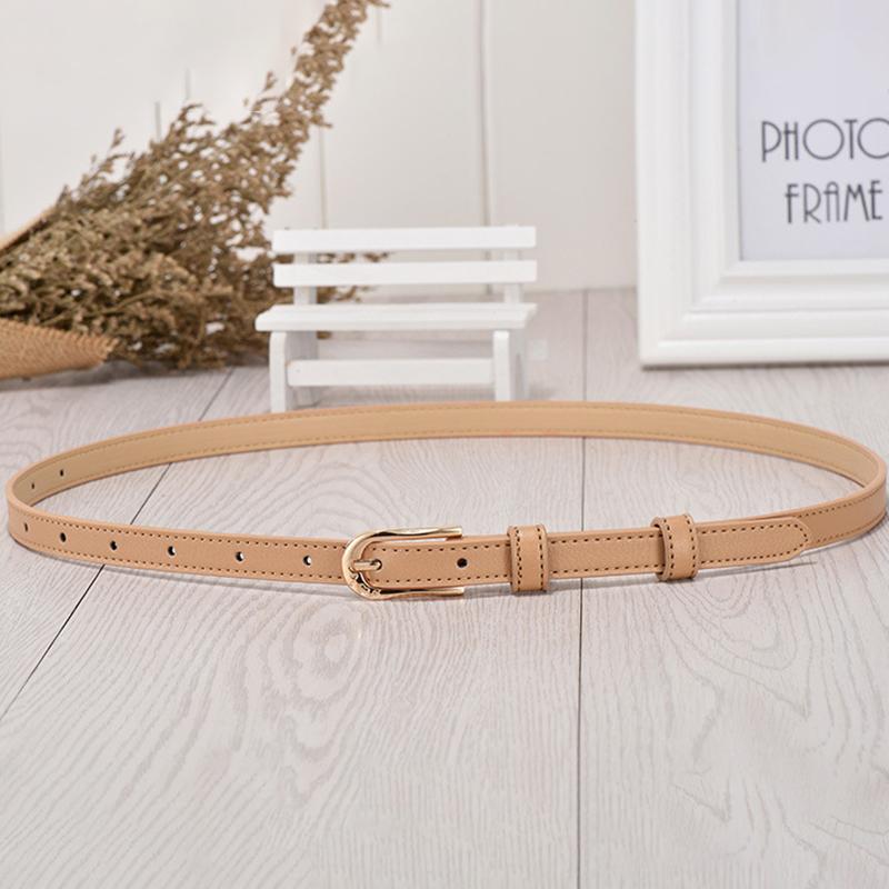 1Pc 105Cm 7 Candy Colors Womens Pu Leather Belt Skinny Thin Dress Belt Waist Belt Waistband Skirt Jeans Waist Accessories