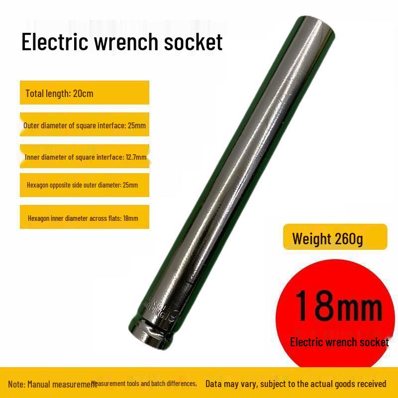 DaYi Universal 18mm 200mm Long Electric Wrench with Extended Impact Socket