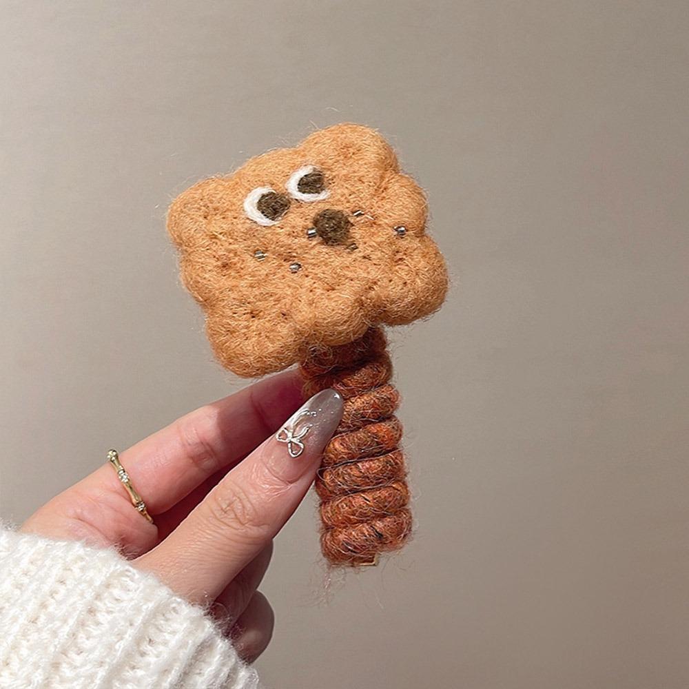 

Эластичные резинки для волос с телефонной линией, бисквитный дизайн, прямые резинки для волос, новый пучок волос, французская коса 5