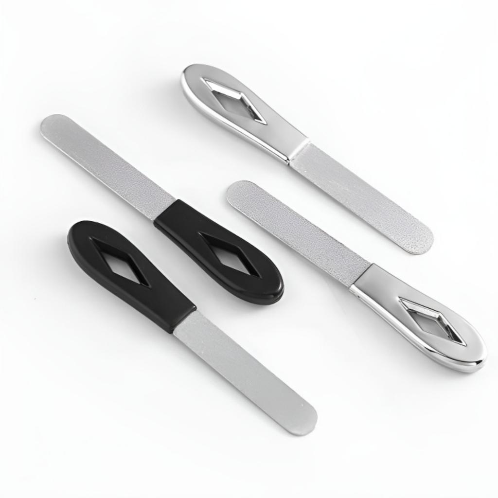 Double Sided Stainless Steel Nail File Sanding Nail Art Buffer Manicure Pedicure Tool, For Toenail& Foot Clean