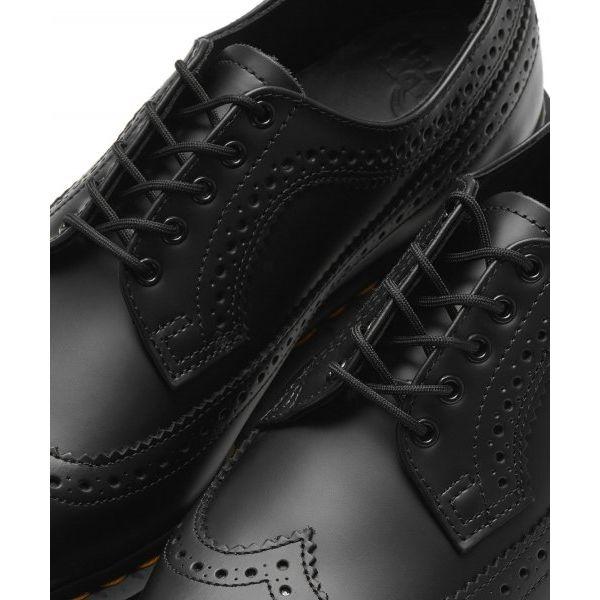 Dr. Martens 3989 Smooth Leather Brogue Siyah Sarı Dikiş Unisex Spor Ayakkabı 22210001