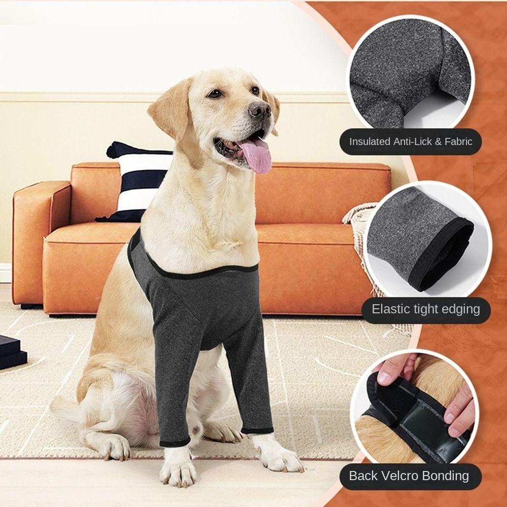 Elastic Dog Leg Support Sleeve Adjustable Dog Support Brace Dog Elbow Protector  For Dog Front Leg