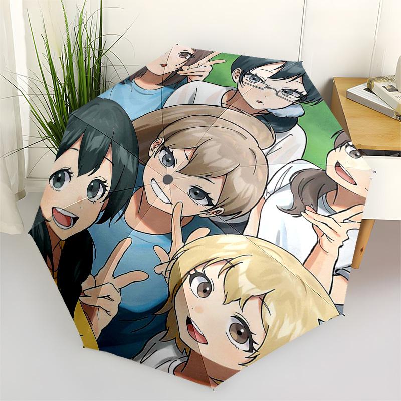 

1pc Outdoor Umbrella with Anime Characters - Automatic Opening/Closing, Portable 3-Fold Design, 8-Rib Iron Frame - Perfect Gift for Fans, Travele