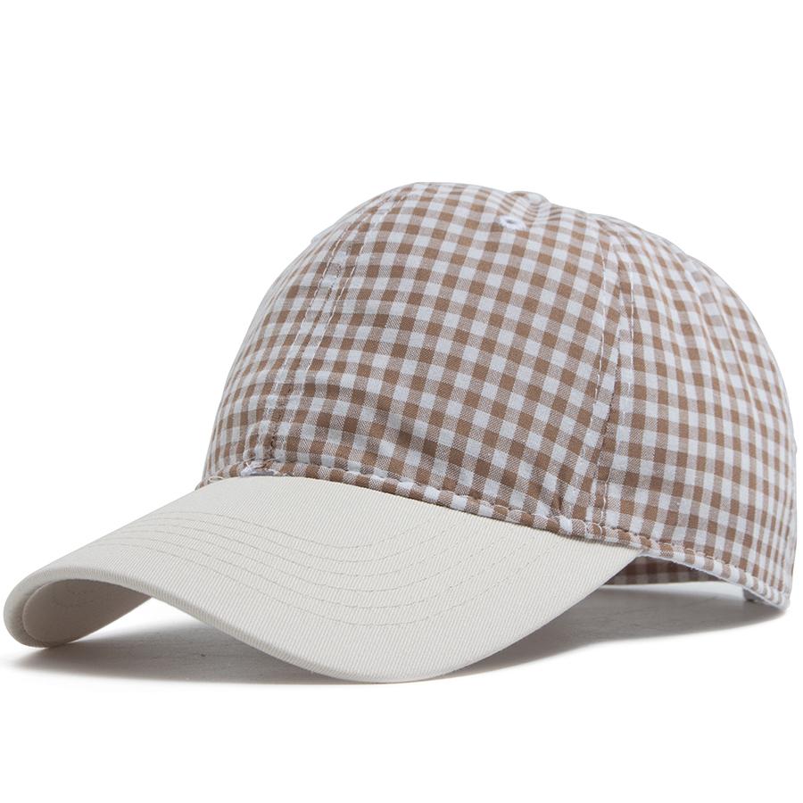 Small Plaid Soft Top Baseball Cap For Women Men Classic Vintage Sun Hat Fashion Casual Visor Caps Summer Streetwear Daily Travel
