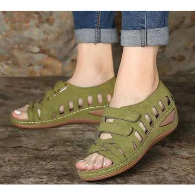 Summer Women Sandals Gladiator Ladies Wedges Buckle Platform Casual Hollow Out Shoes Female Soft Beach Shoes