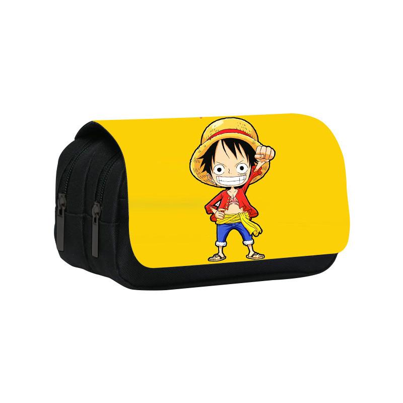 One Piece Dual Compartment Pencil Bag With Waterproof Material For School Use